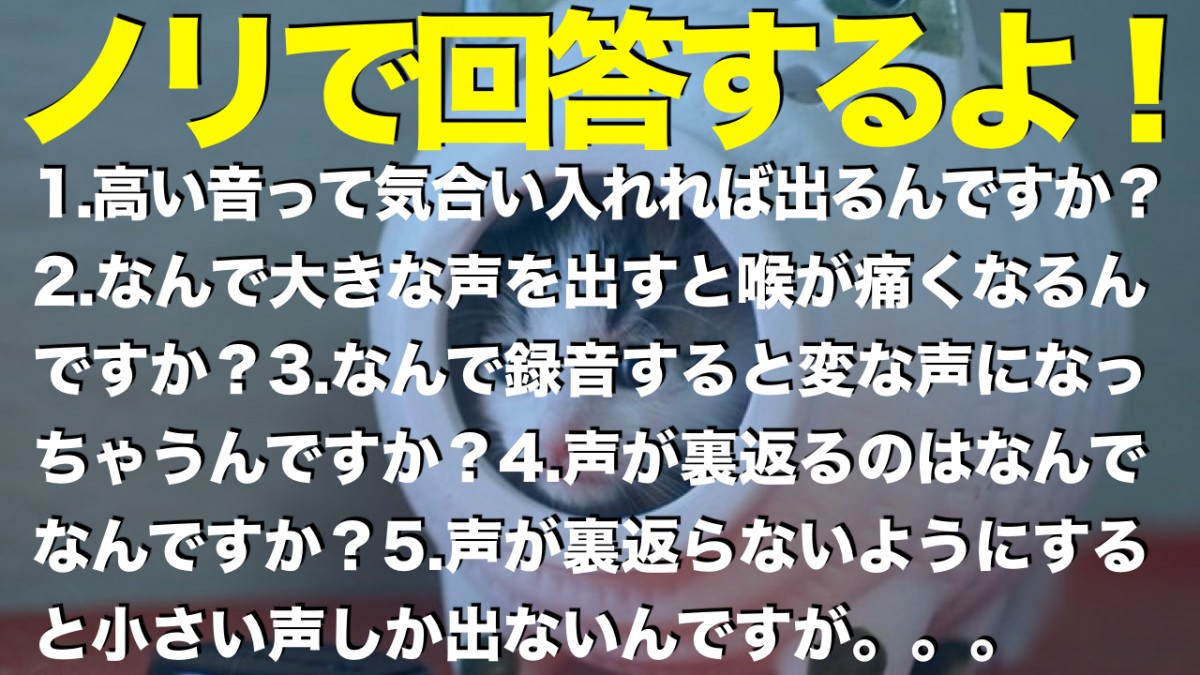 発声の質問にノリで回答するコーナーVol.01〜05